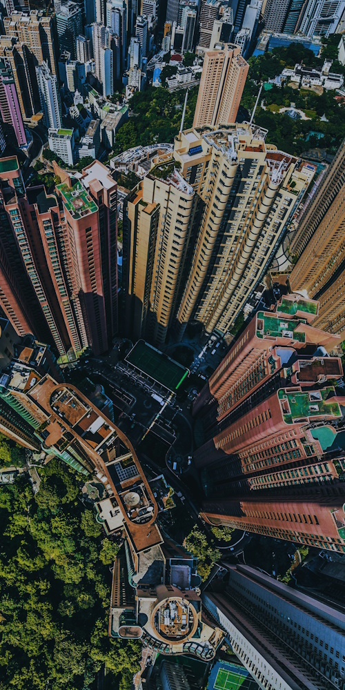 Hong Kong Aerial View by Meckl Antal