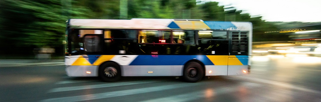 Bus in Athens by Alexandros Giannakakis