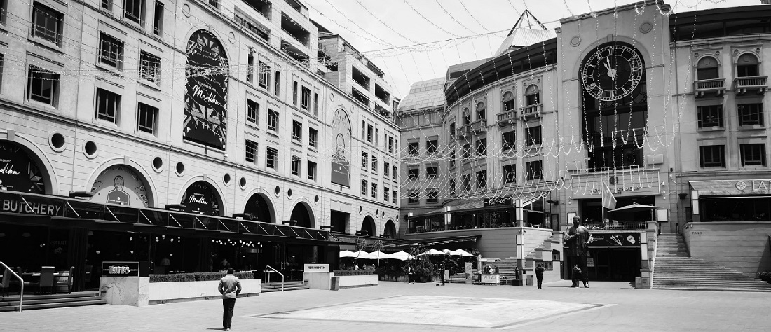 Nelson Mandela Square in Sandton by Thokozani Nkala