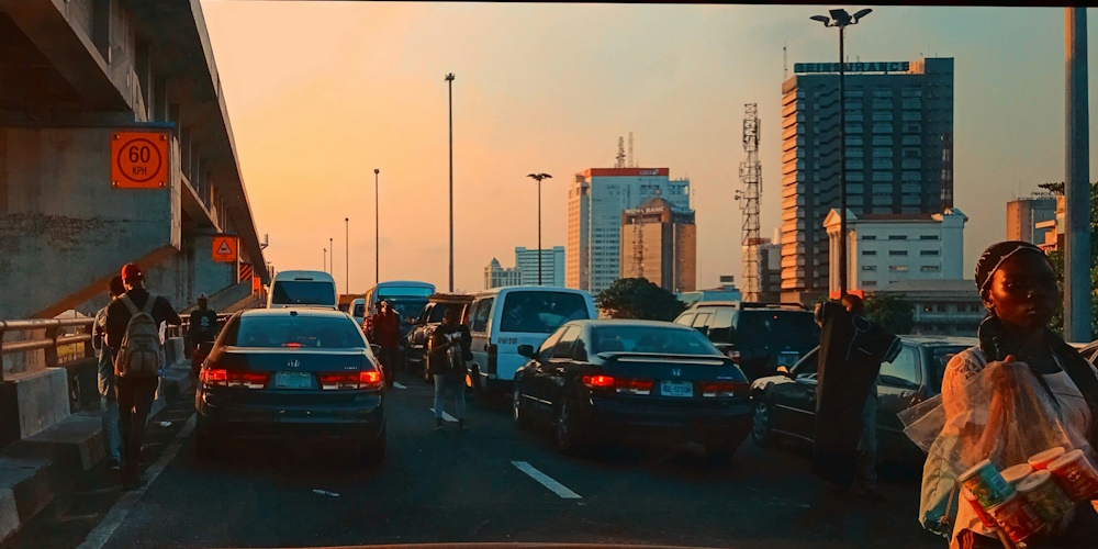 Golden Hour Traffic by Obinna Okerekeocha