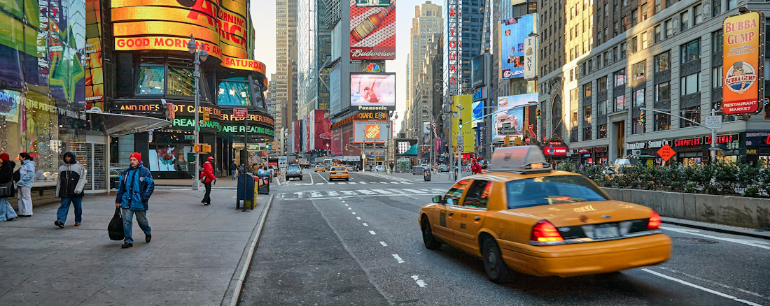 Taxi in Times Square, New York City, by Vidar Nordli-Mathisen on Unsplash