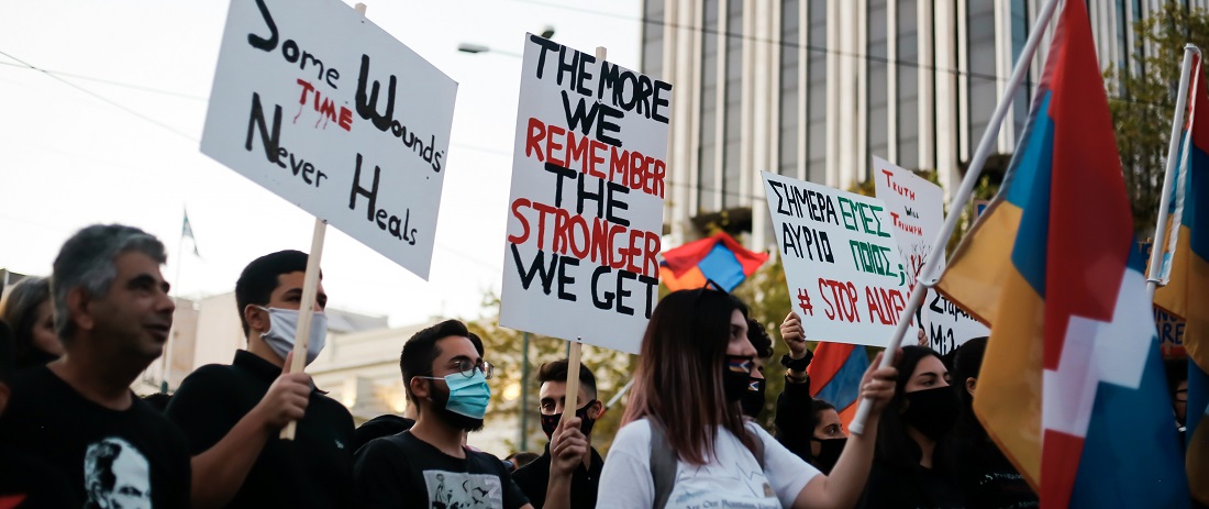 Protest in Greece by Sarin Aventisian