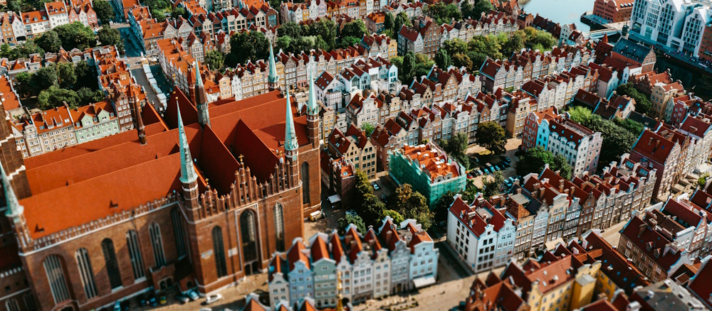 Aerial View of Gdansk by Sebastian Huber on Unsplash