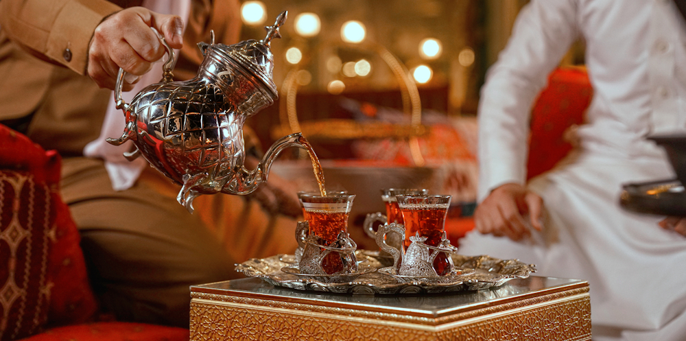 Drinking tea in Saudi Arabia